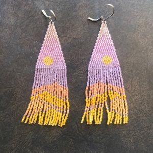 Handmade Artisan Boho Festival Beaded Earrings